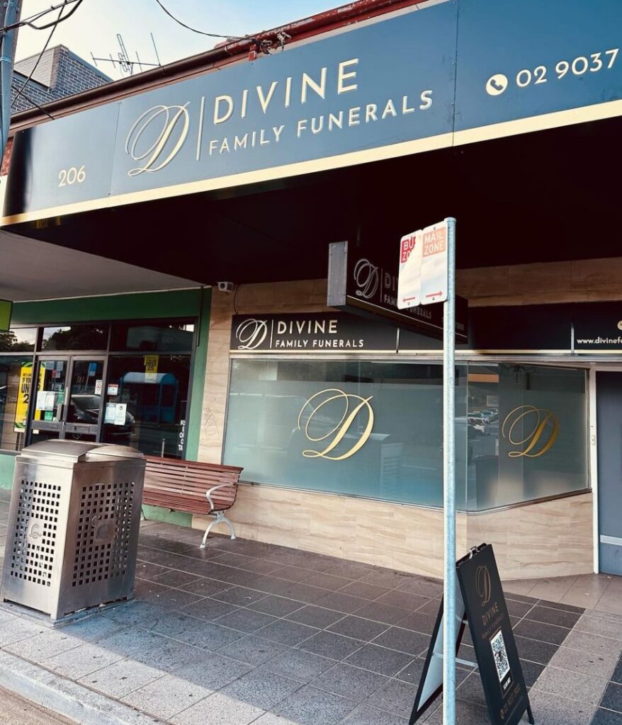 Outside view of Divine family funerals. 206 William St Earlwood 2206